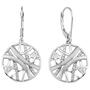 Ohrh�nger 925 Silber mattiert 32 Zirkonia Ohrringe Boutons 