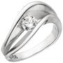 Damen Ring 925 Sterling Silber, 1 Zirkonia ca. 8,4 mm breit (Gr��e: 56) 