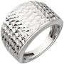 Damen Ring breit 925 Sterling Silber mit Struktur (Gre: 56) 