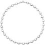 Collier Halskette 925 Sterling Silber 196 Zirkonia 45 cm Kette Silberkette 