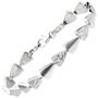 Armband 925 Sterling Silber geh�mmert 19 cm Silberarmband 