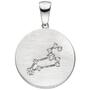 Anh�nger Sternzeichen L�we 925 Sterling Silber matt 9 Zirkonia 