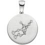 Anh�nger Sternzeichen Jungfrau 925 Sterling Silber matt 13 Zirkonia 