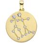 Anh�nger Sternzeichen Zwilling 333 Gold Gelbgold matt 15 Zirkonia 