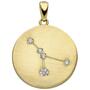 Anhnger Sternzeichen Krebs 333 Gold Gelbgold matt 5 Zirkonia 