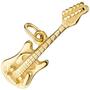 Anh�nger Gitarre 925 Sterling Silber gold vergoldet 