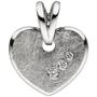 Anh�nger Herz 585 Gold Wei�gold eismatt 3 Diamanten Brillanten 