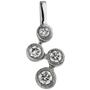 Anh�nger 585 Gold Wei�gold eismatt 4 Diamanten Brillanten Diamantanh�nger 
