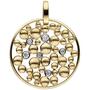 Anh�nger rund 585 Gold Gelbgold 6 Diamanten Brillanten Diamantanh�nger 