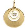 Anh�nger 585 Gelbgold eismatt mit 1 Diamant Brillant Diamantanh�nger 