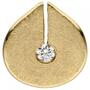 Anh�nger 585 Gold Gelbgold eismatt 1 Diamant Brillant Diamantanh�nger 