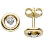 Ohrstecker 585 Gelbgold 2 Diamanten Brillanten Ohrringe 
