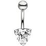 Bauchnabel Piercing Herz Edelstahl 1 Zirkonia 