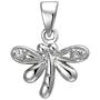 Kinder Anh�nger Libelle 925 Sterling Silber 2 Zirkonia Silberanh�nger 