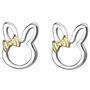 Kinder Ohrstecker Hase 925 Sterling Silber bicolor vergoldet Ohrringe 