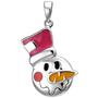 Kinder Anh�nger Schneemann-Kopf 925 Sterling Silber Silberanh�nger 