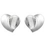 Ohrstecker Herz 925 Sterling Silber eismatt Ohrringe Silberohrringe 