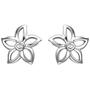 Ohrstecker Blume 925 Sterling Silber 2 Zirkonia Ohrringe Silberohrringe 