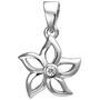 Anh�nger Blume 925 Sterling Silber 1 Zirkonia Silberanh�nger 
