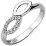 Damen Ring 925 Sterling Silber, 12 Zirkonia (Gr��e: 60) 
