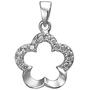 Anh�nger Blume 925 Sterling Silber 14 Zirkonia Silberanh�nger 