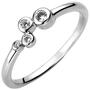 Damen Ring 925 Sterling mit 4 Zirkonia (Gr��e: 52) 