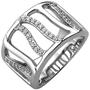 Damen Ring, breit 925 Sterling Silber 32 Zirkonia (Gr��e: 60) 