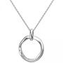 Collier Kette mit Anhnger 925 Sterling Silber eismatt 10 Zirkonia 45 cm