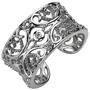 Damen Ring offen 925 Sterling Silber mit 3 Zirkonia (Gr��e: 66) 
