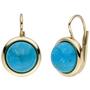 Ohrh�nger rund 333 Gold Gelbgold 2 T�rkise t�rkis 