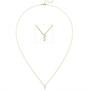 Collier mit Anh�nger 750 Gelbgold 5 Diamanten Brillanten 45 cm