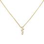 Collier mit Anh�nger 750 Gelbgold 5 Diamanten Brillanten 45 cm