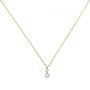 Collier 750 Gold Gelbgold 2 Diamanten Brillanten 45 cm