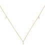 Collier Halskette mit Anh�nger 750 Gelbgold 3 Diamanten Brillanten 45 cm
