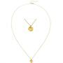Collier mit Anh�nger 750 Gold Gelbgold matt 45 cm