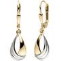 Ohrh�nger Tropfen 333 Gold Gelbgold bicolor Ohrringe 