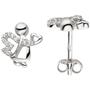 Ohrstecker Engel 925 Sterling Silber 24 Zirkonia Ohrringe 