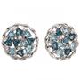 Ohrstecker 585 Wei�gold 20 Blautopase 18 Diamanten Brillanten 