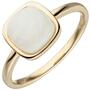 Damen Ring 585 Gold Gelbgold 1 Opal Goldring (Gr��e: 58) 