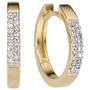 Creolen 585 Gold Gelbgold 32 Diamanten Brillanten Ohrringe 