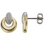 Ohrstecker 585 Gold Gelbgold Wei�gold bicolor 32 Diamanten Brillanten 