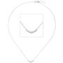 Collier Halskette 585 Gold Wei�gold 5 Diamanten Brillanten 42 cm