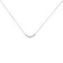 Collier Halskette 585 Gold Wei�gold 5 Diamanten Brillanten 42 cm