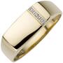 Herren Ring 0,005ct 585 Gold Gelbgold 1 Diamant Brillant Herrenring (Gr��e: 70) 