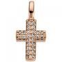 Anh�nger Kreuz 585 Gold Rotgold 26 Diamanten Brillanten 0,08ct. 