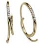 Creolen 585 Gold Gelbgold 10 Diamanten Brillanten 0,04ct. 