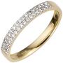 Damen Ring 585 Gold Gelbgold, 33 Diamanten Goldring (Gr��e: 60) 