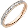 Damen Ring 585 Gold Rotgold 19 Diamanten (Gr��e: 56) 