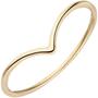 Damen Ring schmal 585 Gelbgold Goldring (Gr��e: 52) 