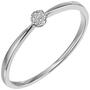 Damen Ring schmal 585 Gold Wei�gold 7 Diamanten (Gr��e: 60) 